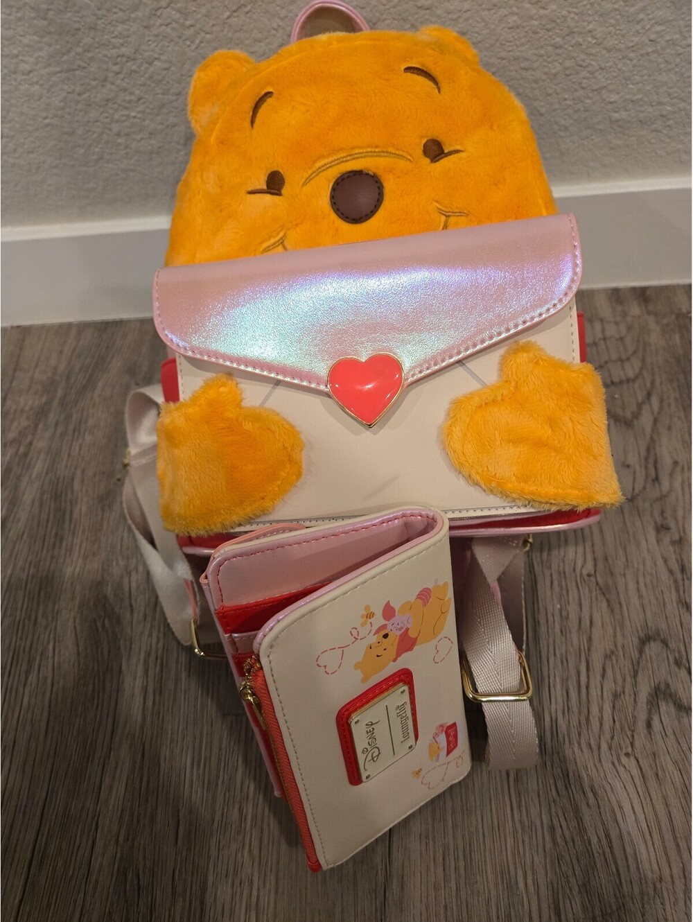 Loungefly Winnie the Pooh Valentine Backpack and Wallet Set